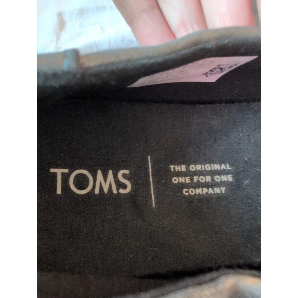 Toms Holographic Silver Slip On Alpargata Shoes Women’s Size 8